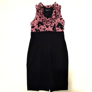 INC Pink and Black Floral Dress